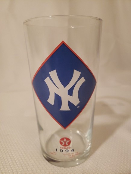 1994 Collectible MLB - NEW YORK YANKEES 6" Clear Beer Glass Texaco ASG Sponsor - Picture 1 of 4